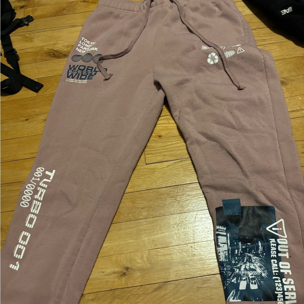 Brooklyn Cloth pink purple sweatpants